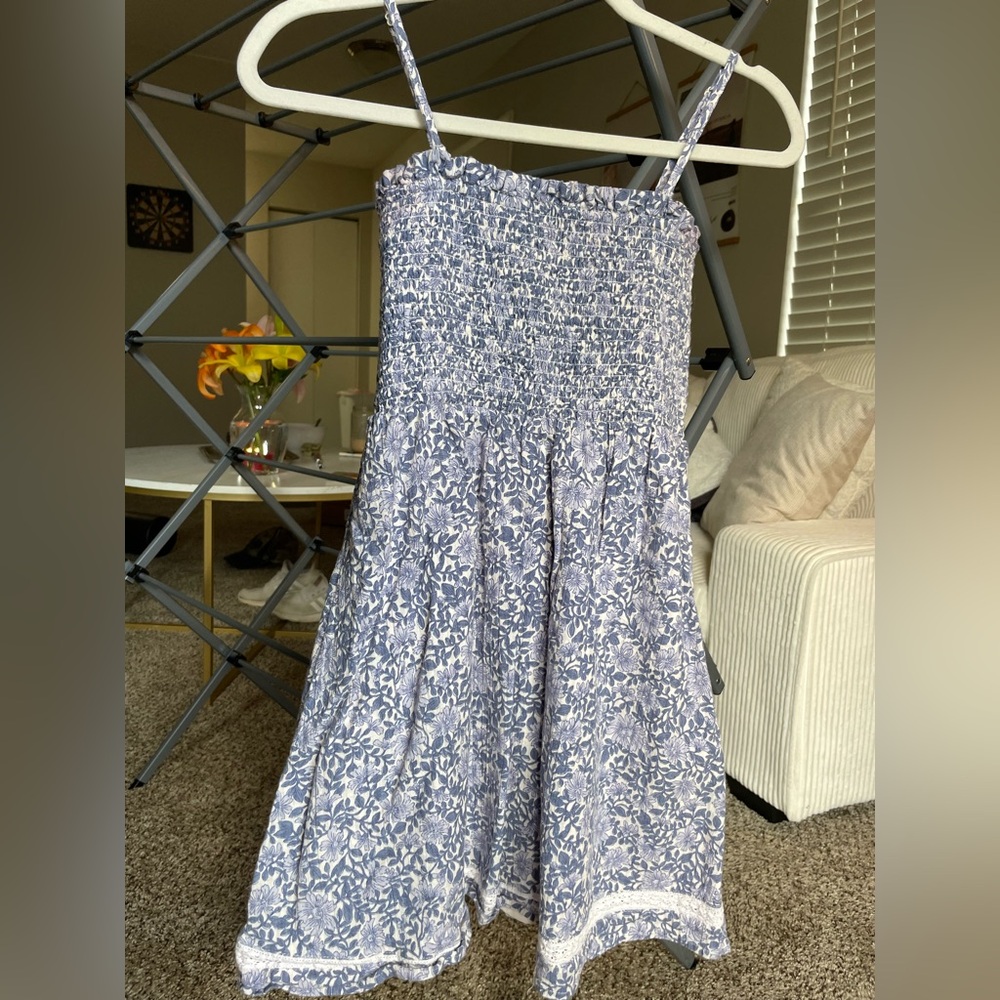 American Eagle Outfitters Blue and White Dress